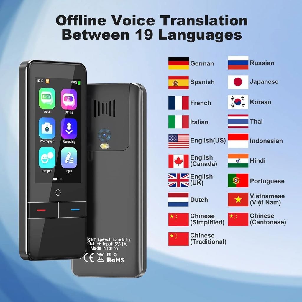 LingOne F6 - le traducteur vocal intelligent pour tout voyage et toute situation